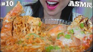 ASMR EXTRA CHEESY KIING CRAB NOODLES #10 (COOKING + EATING SOUNDS) NO TALKING | SAS-ASMR