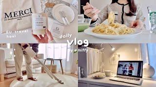 office worker's daily vlog‍ EU travel haul, workday and dayoff, simple cooking