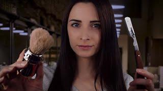 ASMR Deutsch Friseur Roleplay für Männer  Haare schneiden und Bart rasieren  Personal Attention