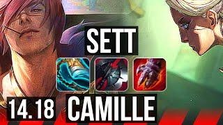 SETT vs CAMILLE (TOP) | Quadra, 6 solo kills, 1300+ games | EUW Master | 14.18