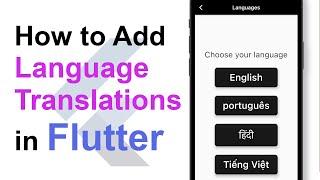 How to Add Language Translations in Flutter