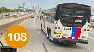 Houston METRO Bus 108, North Shepherd Park & Ride to Downtown Houston, Motor Coach D4500CT