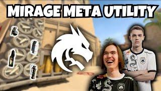 CS2 Mirage Meta Utility Team Spirit Shanghai Major 2024 | Smokes, Molotovs & Tactics