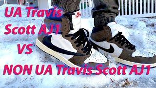 Jordan 1 Travis Scott Mocha High Unboxing Review Black light Comparison (Part 1)