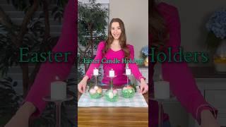 EASTER CANDLE HOLDERS ️This DIY decor is the cutest Spring centerpiece! #easterdecor #easterdiy