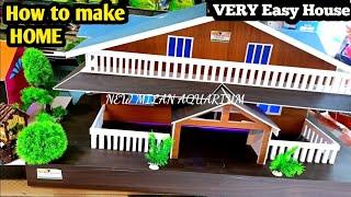 Cardboard House Very Simple | How toMake a House Out of Cardboard | DIYCardboard House Model #craft