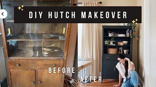 dining room HUTCH MAKEOVER + tips for painting furniture black | Josie Michelle Davis