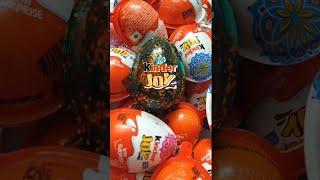 NEW! 500 Glitter Kinder Joy MAXI opening ASMR - A lot Kinder Surprise egg toys #Shorts #eggunboxing