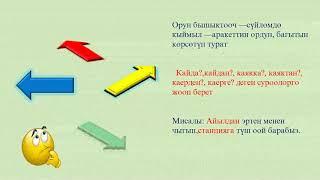 Мезгил жана орун бышыктооч 8-класстары учун