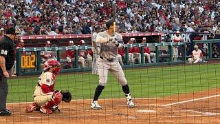 AARON JUDGE STROKES A SINGLE TO LEFT-CENTER YANKS/ANGELS ANGEL STADIUM ANAHEIM, CALIFORNIA 05/26/25