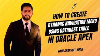 Create "Dynamic Navigation Menu" Using DB Table in Oracle Apex