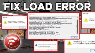 How to Fix Load Error Pop Up Message Sketchup Plugins Problem  2015/ 2016 / 2017 / 2018 / 2019 /2020