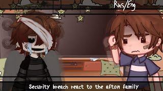 -Security Breach react to the afton family- (RUS/ENG) 1/1part