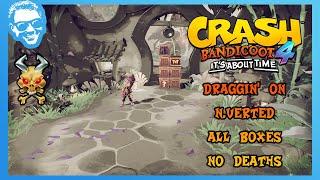 Draggin' On (N.Verted) - Full Walkthrough - No Deaths - All Gems - Crash Bandicoot 4 [4k]