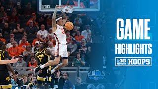 Illinois vs. Iowa | HIGHLIGHTS | 2025 B1G Men's Basketball Tournament | 03/13/2025