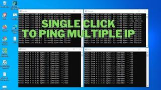 Single click to ping multiple IP address or domain