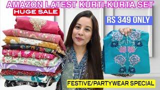 FestiveWear Special Amazon Kurti/Kurta set Haul Starting 349Embroidery/Sequence Designer kurta Set