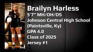 Brailyn Harless Volleyball Highlight Film