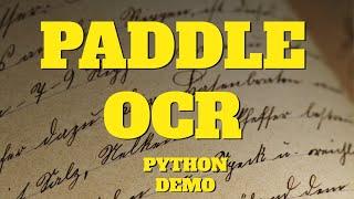 PaddleOCR Python Demo #computervision