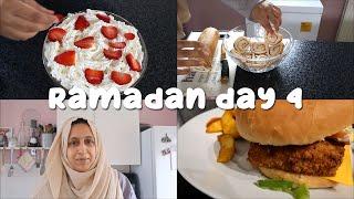 making trifle & fish burgers for iftar | Ramadan day 4