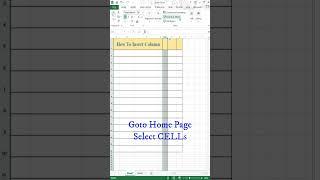 Excel Insert Column | Technical Ustad