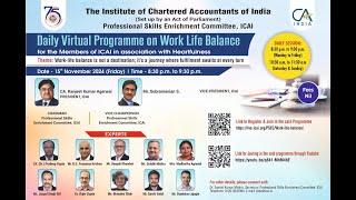 Daily Virtual Programme on Work Life Balance