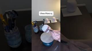 Chun Plum + Running Hot Chowder #shorts #diy #pottery#glaze #ceramic #clay #glaze  #kiln #art #howto