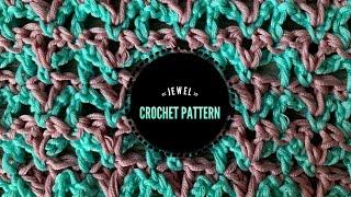 Простой ДВУХЦВЕТНЫЙ&ДВУСТОРОННИЙ "Jewel" / Easy beautiful crochet pattern