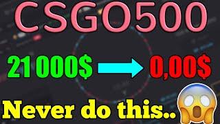 Worst betting Strategy on Csgo500? He lost 21 million bux! :O