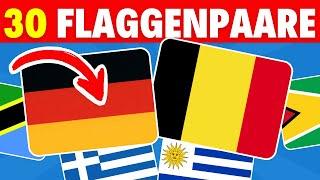 Das große Flaggen Quiz  Kannst du das Land von 30 Flaggenpaaren erraten? | leicht bis schwer