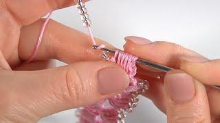 SUPER! How to Crochet Original Tape with Beads/Step By Step How to Crochet Tutorial/Author's Design