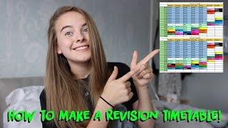 HOW TO MAKE A REVISION TIMETABLE!