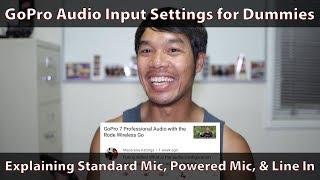 GoPro 7 Audio Input Settings Explained - When to use Standard Mic, Powered Mic, or Line In