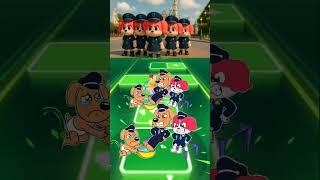LABRADOR EXE vs DOBIE EXE vs SHERIFF PAPILLON EXE x Coffin Dance | #620 Tiles Hop #shorts