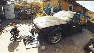 BMW e34 540i Сборка морды, установка нового крыла, обзор новых запчастей #43