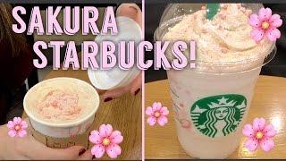 New Starbucks SAKURA Latte & Frap with HIGGINS IN JAPAN!