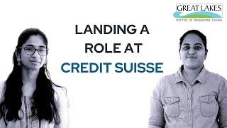 Landing a Risk Analytics role at Credit Suisse | Great Lakes Chennai PGPM Placements Journey