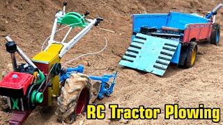Satisfying RC Tractor Plowing The Field - Realistic Farming Miniatures in Action!