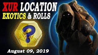 Destiny 2 | XUR'S LOCATION, NEW EXOTICS, INVENTORY, ROLLS & MORE | Friday August 9th, 2019