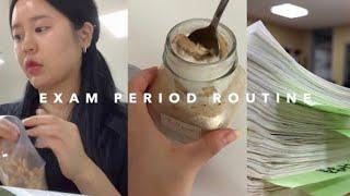 por, turk) Medical Student Exam Week Routine ft. Overnight Oatmeal | Neurology