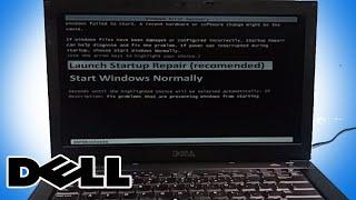 Dell laptops, Launch Startup Repair, Windows Error Recovery, Windows blue screen Starting Windows 7