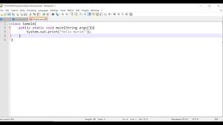 Type,compile and run Java programs in notepad++ without any plugin