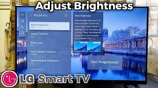 LG Smart TV: How to Adjust Brightness