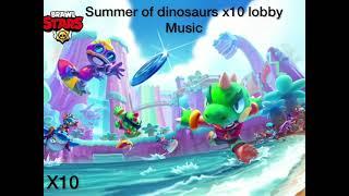 Brawl stars summer of dinosaurs music x10 lol