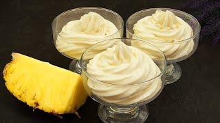 Pineapple mousse dessert in 5 minutes! Everyone is looking for this recipe! No baking!