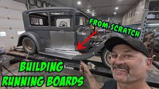 Building running boards from scratch for our Model A sedan!