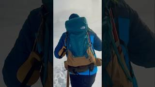 Winter solo hiking in the mountains ️️ #hiking #backpacking #mountains