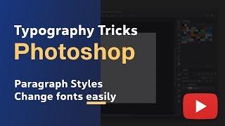 Photoshop Typography Tips → Change fonts simultaneously of all text layer