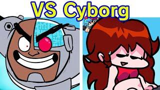 Friday Night Funkin' VS Cyborg FULL WEEK + Cutscenes & lyrics (FNF Mod) (Teen Titans Go!)