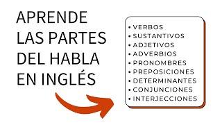 Las partes del habla en inglés (la GRAMÁTICA del inglés)